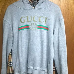 Vintage Gucci belt logo hoodie women’s XL